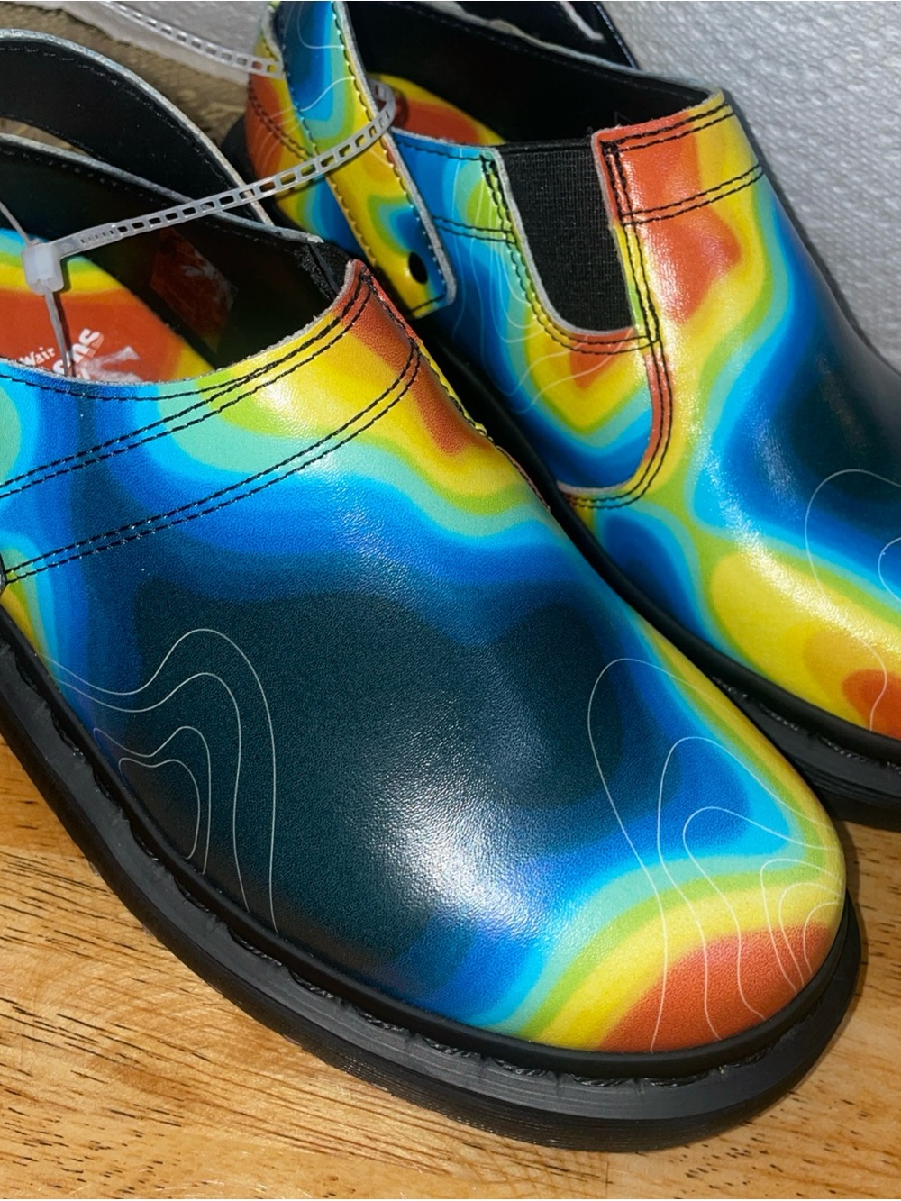 Dr Martens Isham Genix Nappa Reclaimed Thermal Map Leather Slingback Mule 4 M-5W